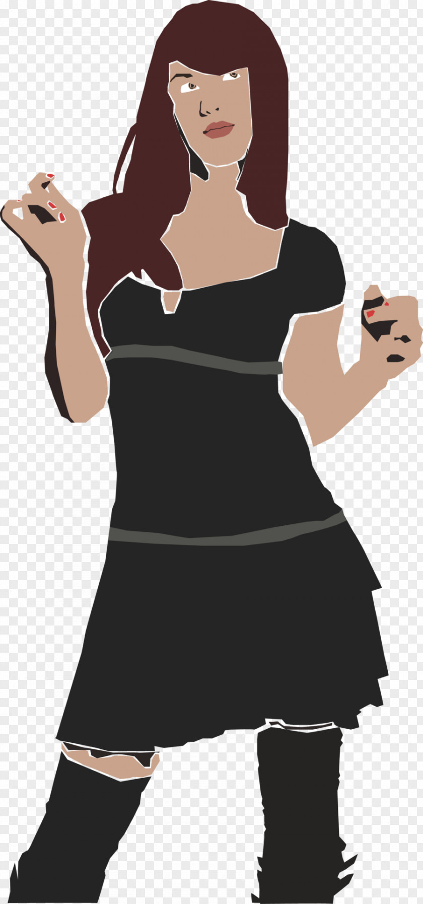 Inspired Shoe Illustration Dress Cartoon Girl PNG