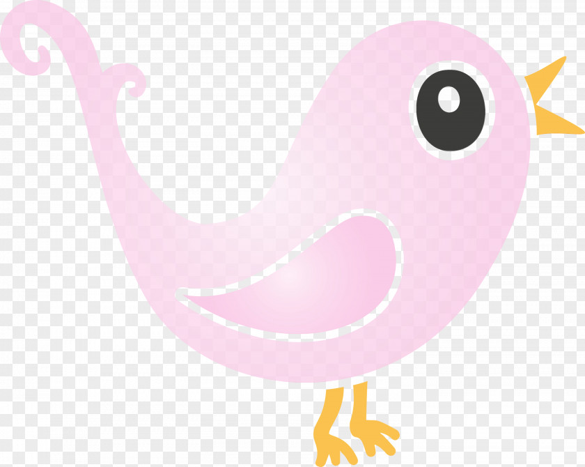 Pink Cartoon Bird Beak Water PNG