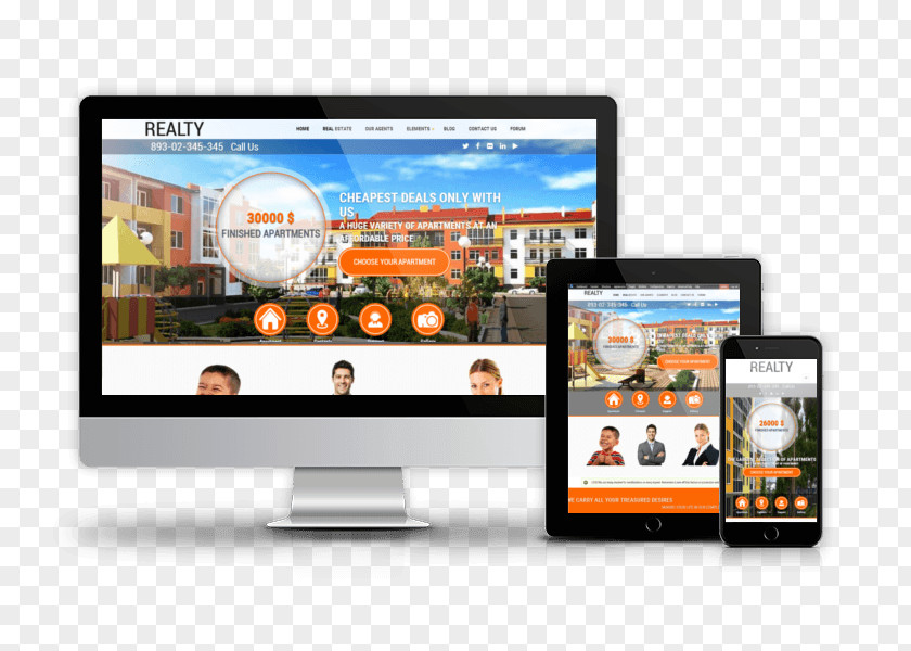 Property Dealer Responsive Web Design VirtueMart E-commerce Joomla Drupal PNG