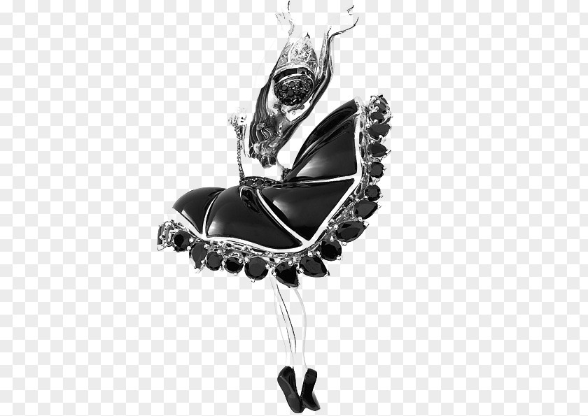 Black Swan Ballet Dancer Van Cleef & Arpels Jewellery Gemstone PNG