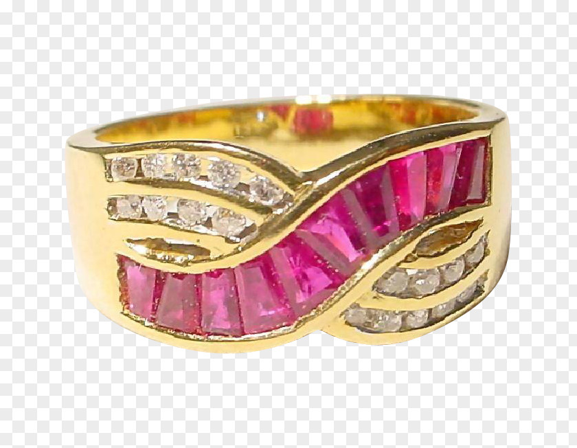 Ruby Ring Diamond Gemstone Carat PNG