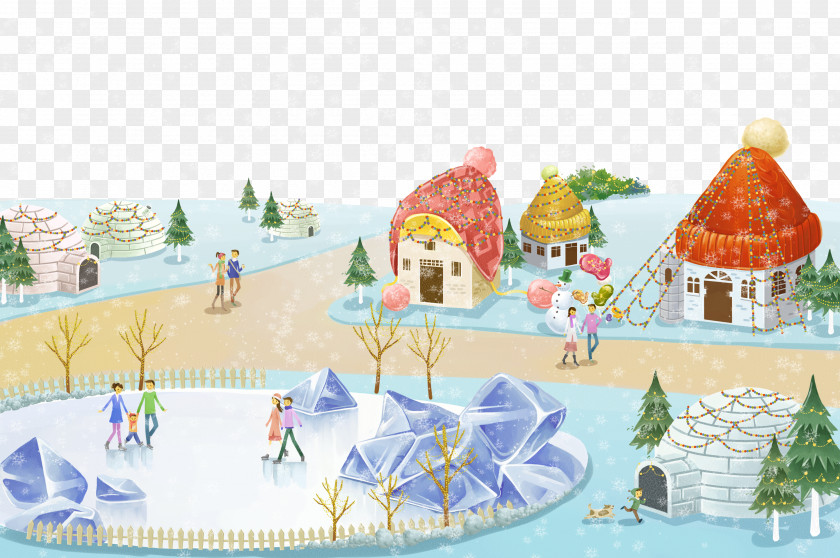 Warm Homes Lidong Winter Christmas Illustration PNG