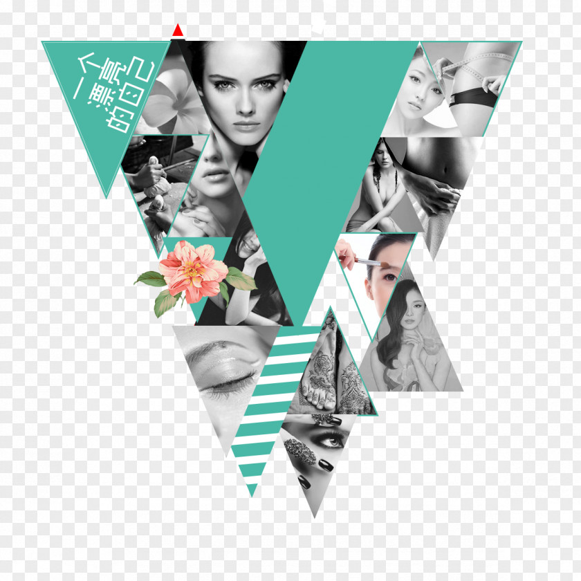 Geometric Triangle Puzzle Poster Creativity Fashion Design PNG