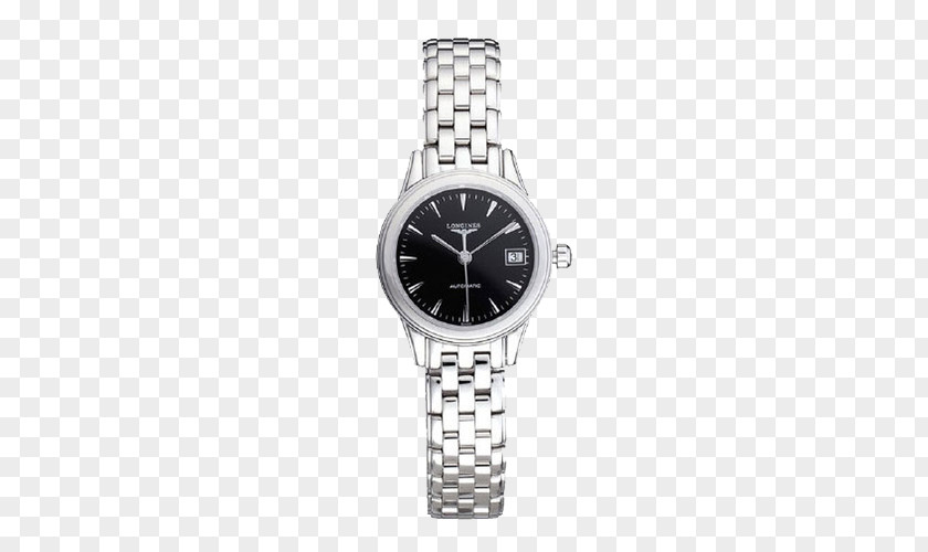 Longines Flag Series Automatic Mechanical Female Form Watch Movado Dial Diamond PNG