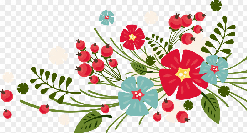 Cartoon Floral Decoration Pattern Drawing Flower PNG