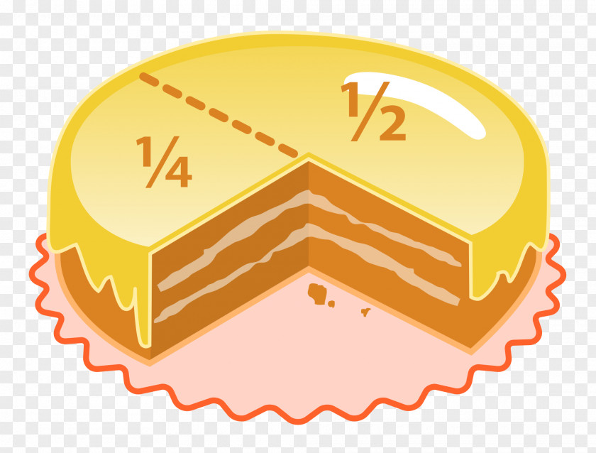 Geomentry Fraction Chart Birthday Cake Rainbow Cookie PNG