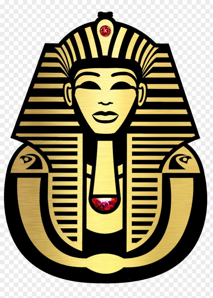 Pharaoh Drawing Logo Tutankhamun Design PNG