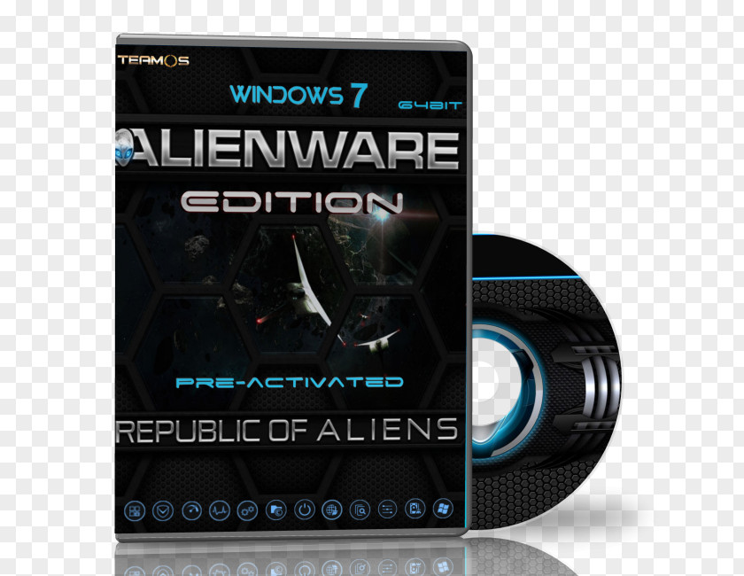 Alienware Windows 7 64-bit Computing ISO Image PNG