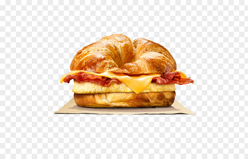 Croissant Bacon, Egg And Cheese Sandwich Hamburger Breakfast PNG