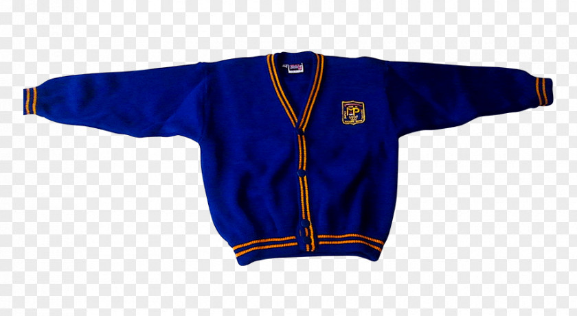 Uniform Cardigan School Sweater Blue PNG