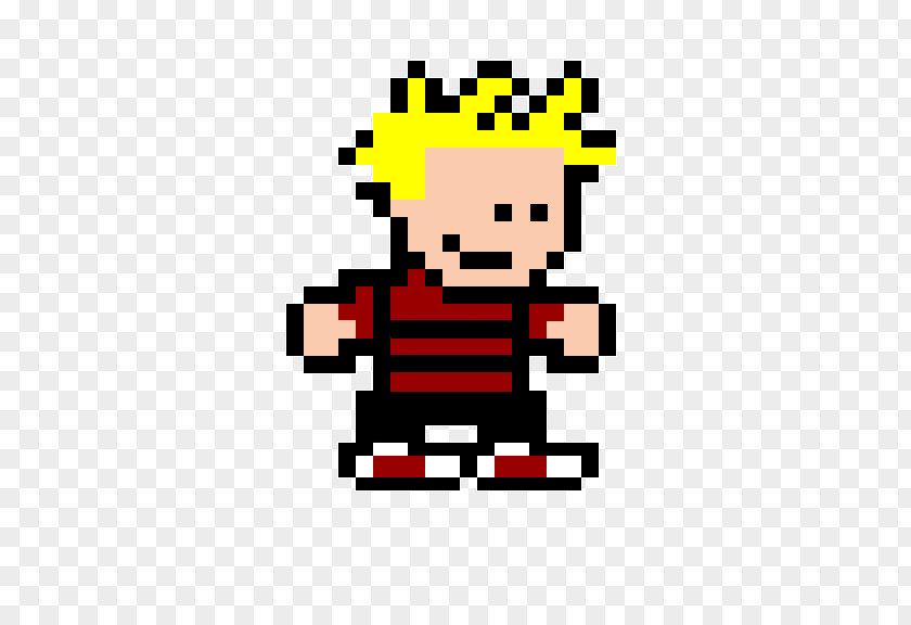 8 Bit Sprites Scientific Progress Goes 'Boink' 8-bit Calvin And Hobbes Sprite PNG