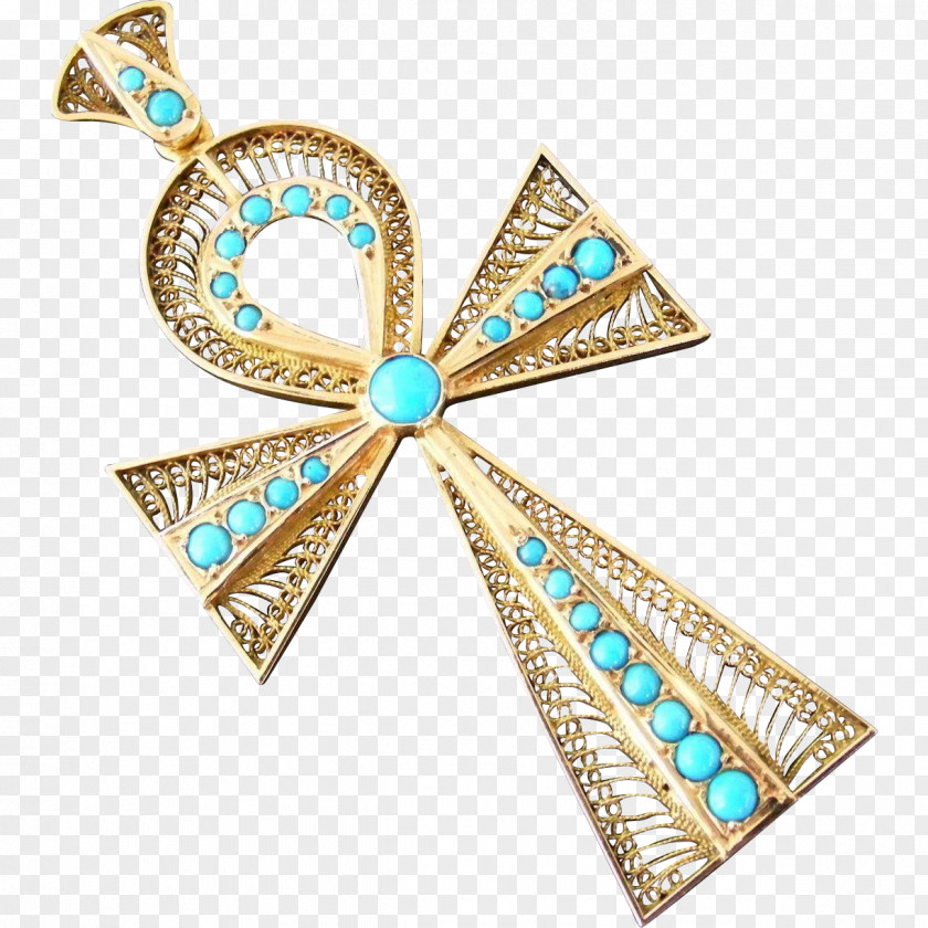 Cobochon Jewelry Turquoise Ankh Ancient Egypt Egyptian Revival Architecture PNG