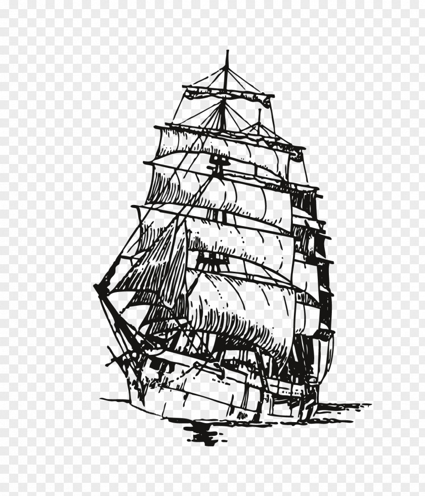 Hand-painted Sailing Boat Symbol Royalty-free Illustration PNG