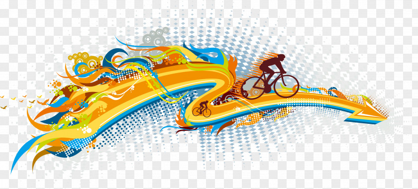 Cycling Euclidean Vector PNG