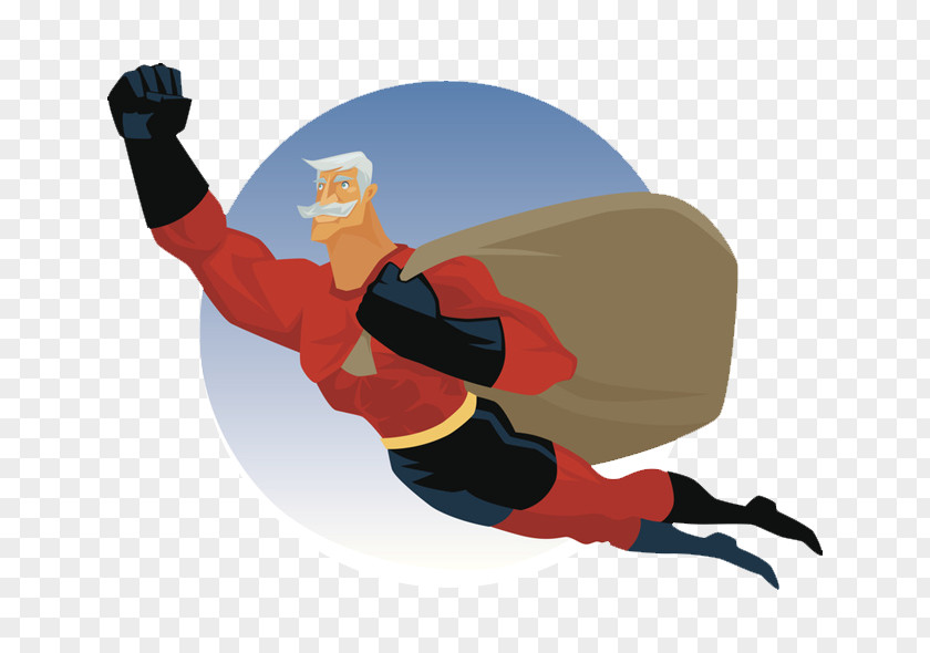 Superman With A Beard Cartoon Drawing Illustration PNG