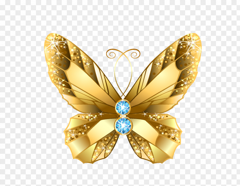 Butterfly Gold Clip Art Download PNG