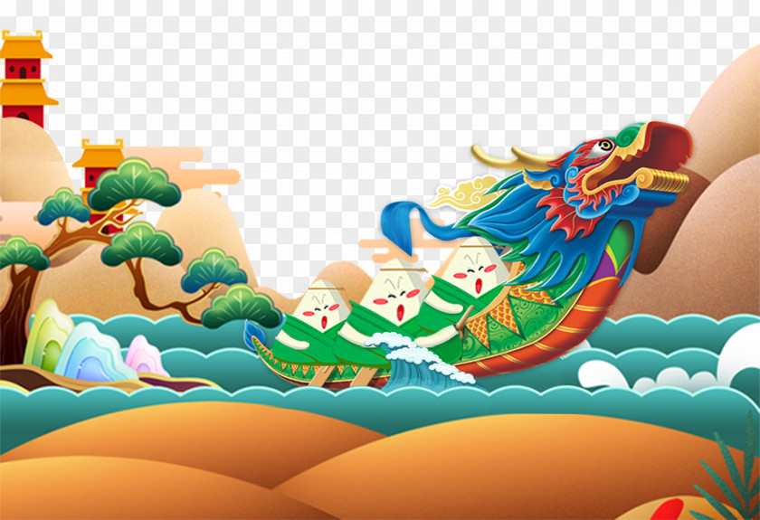 Dragon Boat Festival Dumplings Illustration Background Zongzi U7aefu5348 Poster PNG