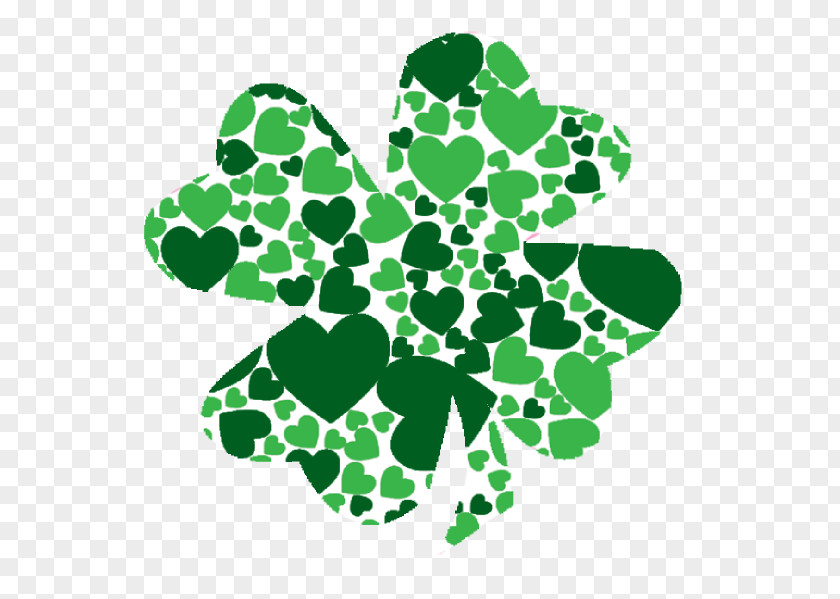 March Ireland Shamrock Saint Patrick's Day Heart Clip Art PNG