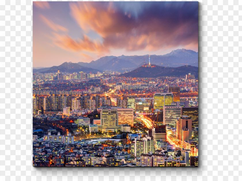 South Korea Bongeunsa Poster Art Capital City PNG