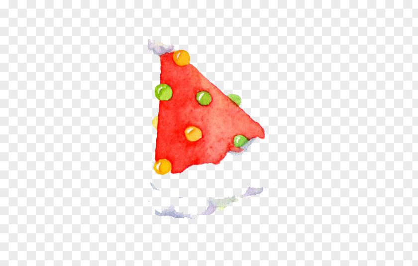 Watercolor Christmas Hat Painting PNG