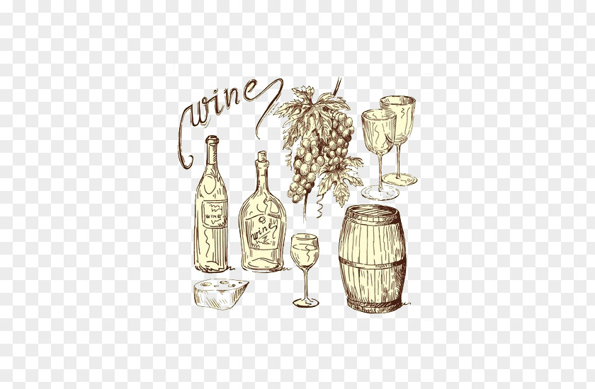 Wine Chateau Vector Red Beer Grape PNG