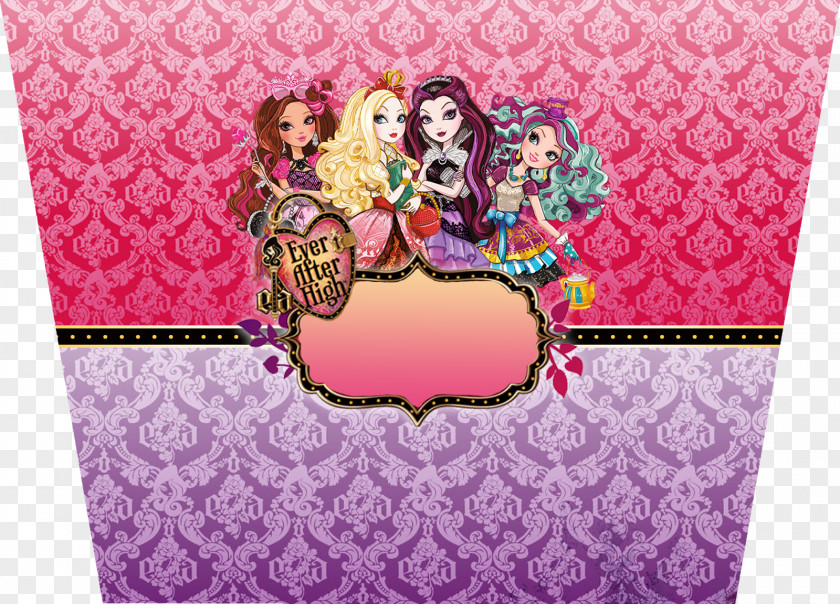 Party Ever After High Paper Label Text PNG