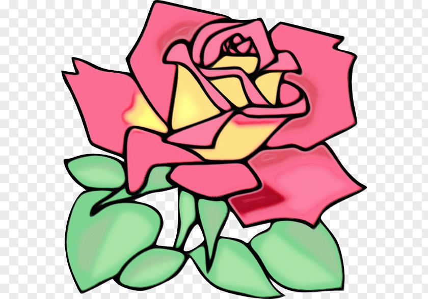 Rose Order Magenta Flower Line Art PNG