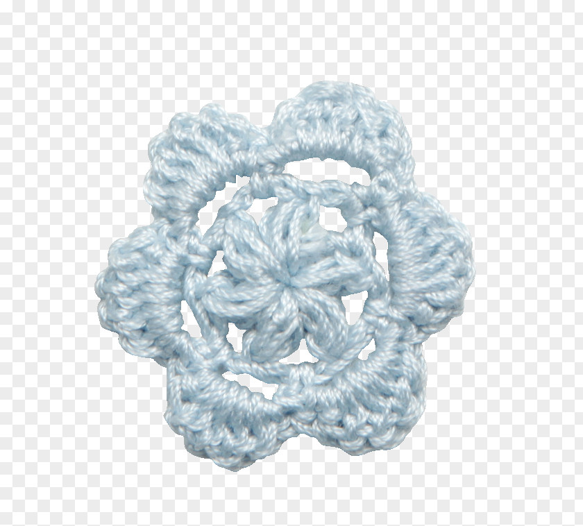 Wool Chain Link Fence Material Flower Blue PNG