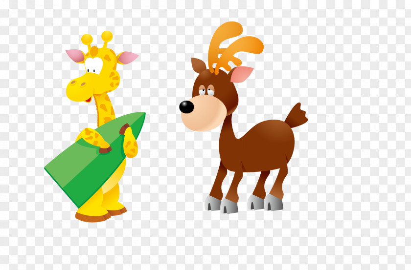 Deer Vector Material Flashcard Animal English Learning Language PNG