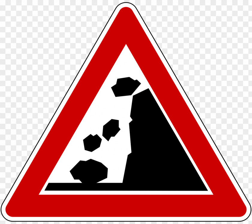 Traffic Signs Warning Sign Landslide PNG