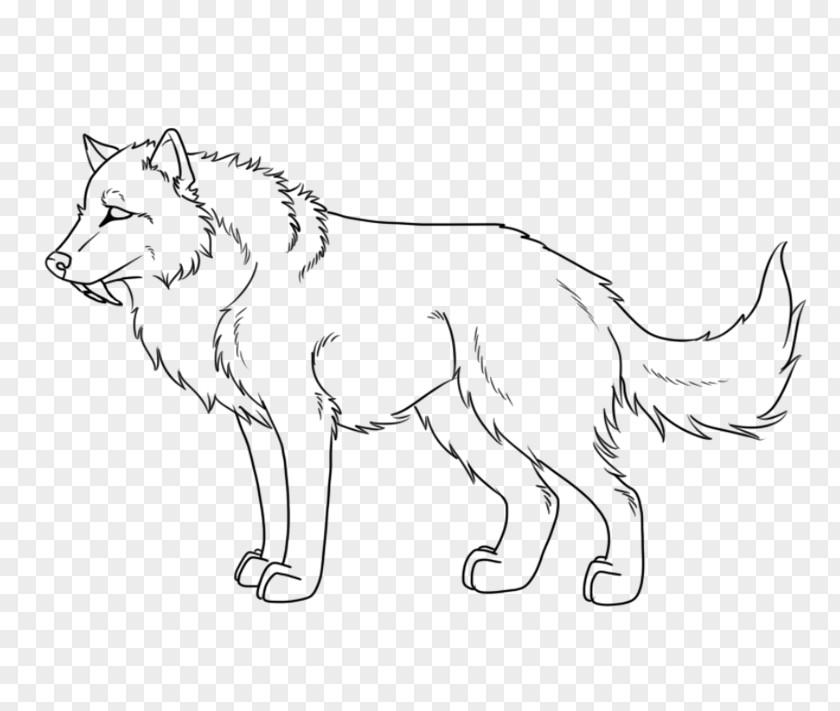 Dog Breed Red Fox Line Art White PNG
