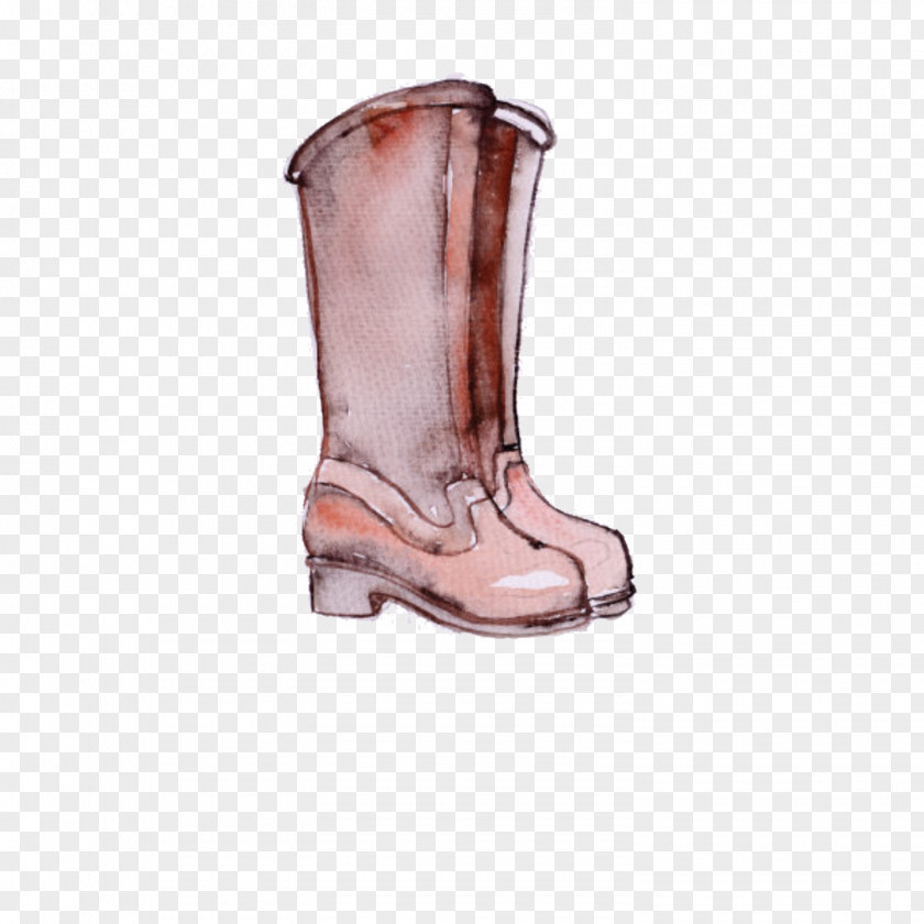 Cowboy Boot Riding Footwear Shoe Pink Rain PNG