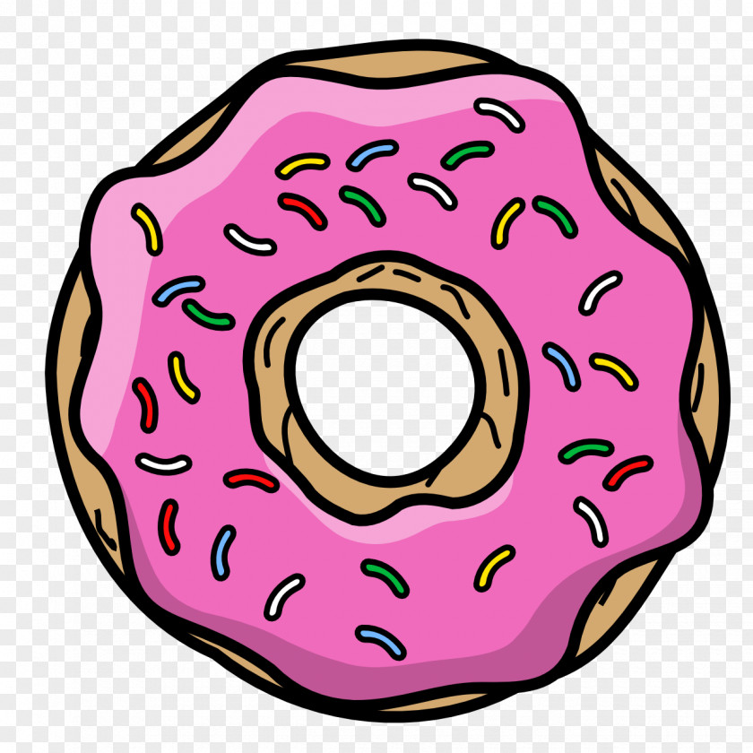 Donut Doughnut Cartoon Icing Sprinkles PNG