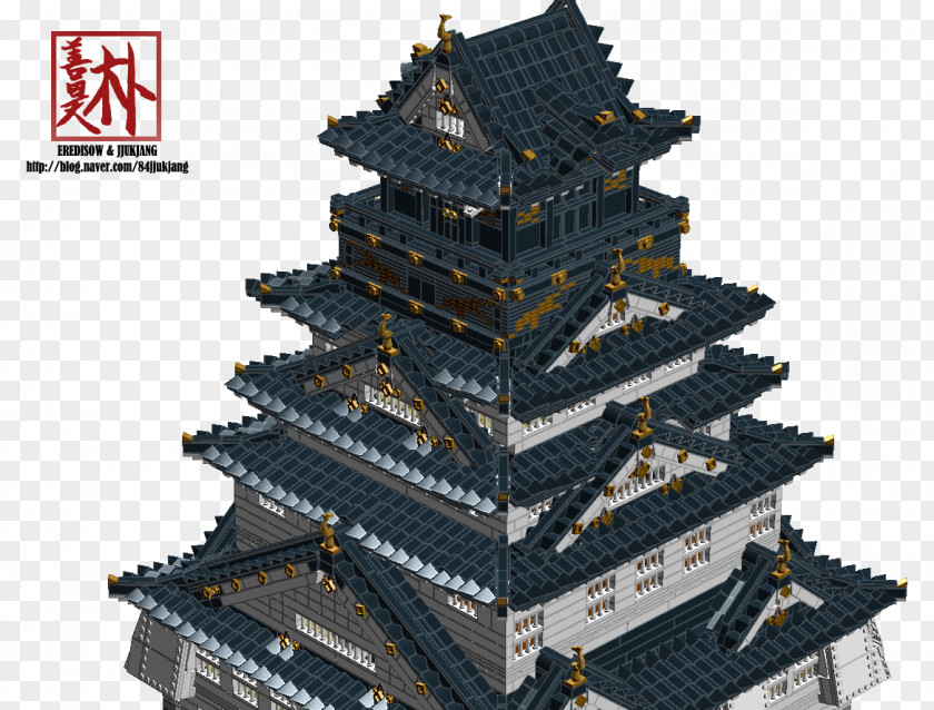Osaka Castle Keep Japanese Architecture PNG