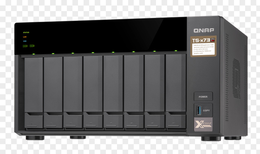 Elevation Disk Array QNAP Desktop NAS TS-873 8-Bay Network Storage Systems TS-673-4G 6-Bay TS-473-8G 4-Bay PNG