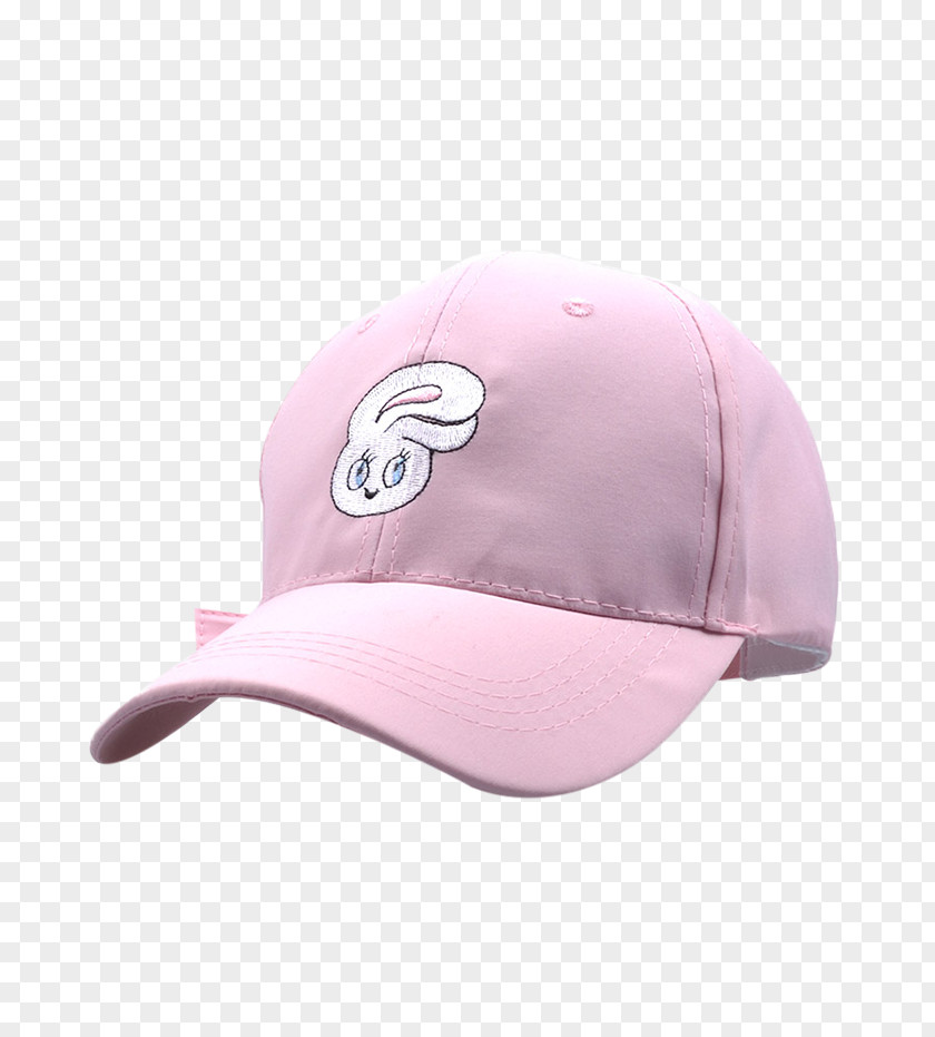 Pink Bunny Ears Baseball Cap Hat Headgear Fullcap PNG