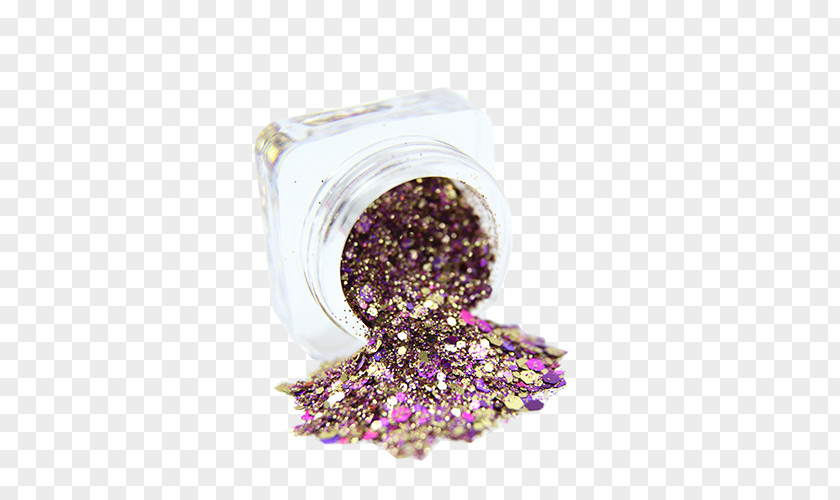 Purple And Gold Glitter Body Jewellery PNG