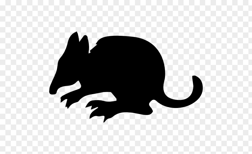 Silhouette Mammal Opossum PNG