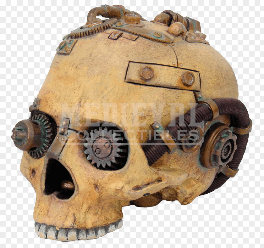 Skull Steampunk Calavera Figurine Sculpture PNG