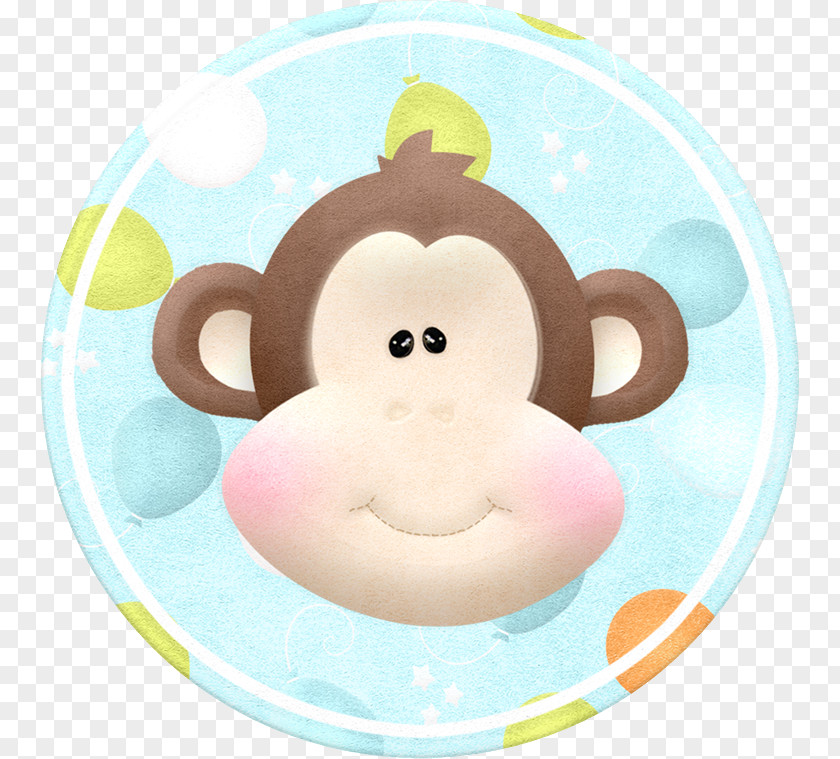 Cartoon Mouth Monkey Badge Clip Art PNG