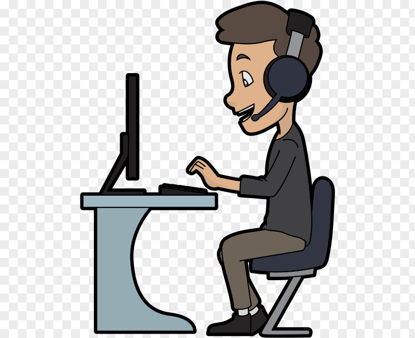 Cartoon Sitting Conversation Job Pleased PNG