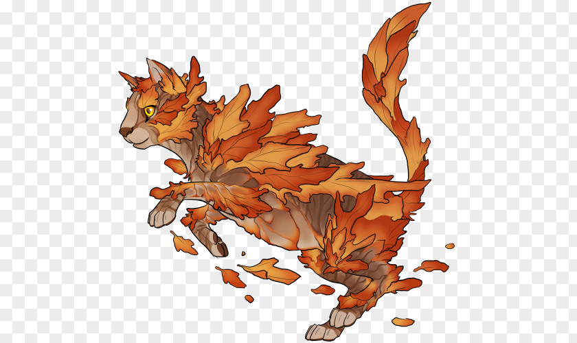 Leaves Shading Cat Drawing Familiar Spirit Art Painting PNG