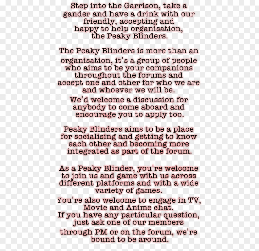 Peaky Blinders Document PlayStation Network Xbox Live White Industry PNG