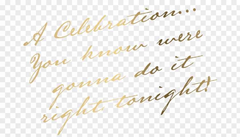 A Celebration Concept Handwriting Gold Agenda PNG
