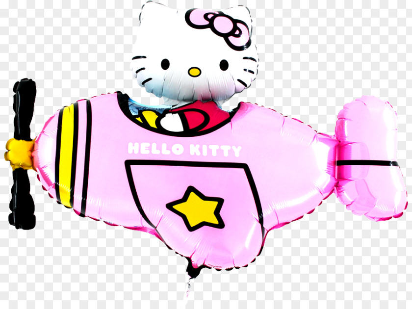 Airplane Toy Balloon Hello Kitty Character PNG