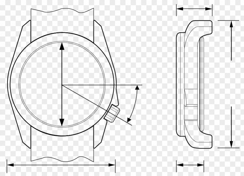 Watch Technical Drawing Blueprint Industrial Design PNG