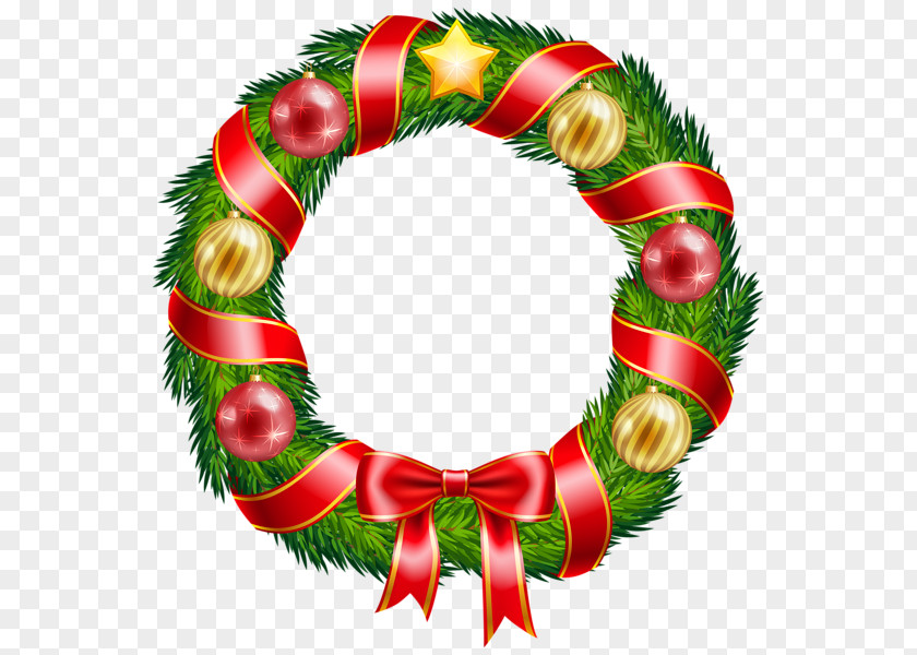 Blue Wreath Christmas Clip Art PNG