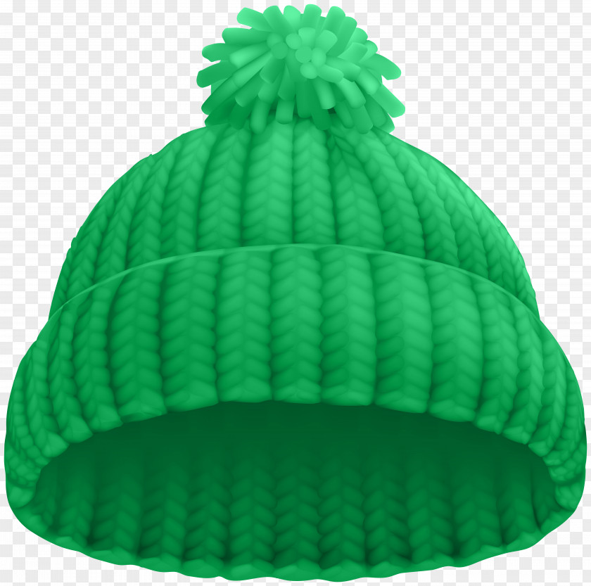 Green Winter Hat Clip Art Image Knit Cap PNG