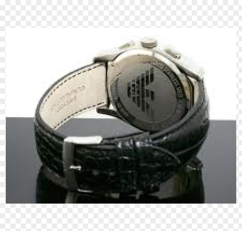 Watch Armani Fashion Leather Strap PNG