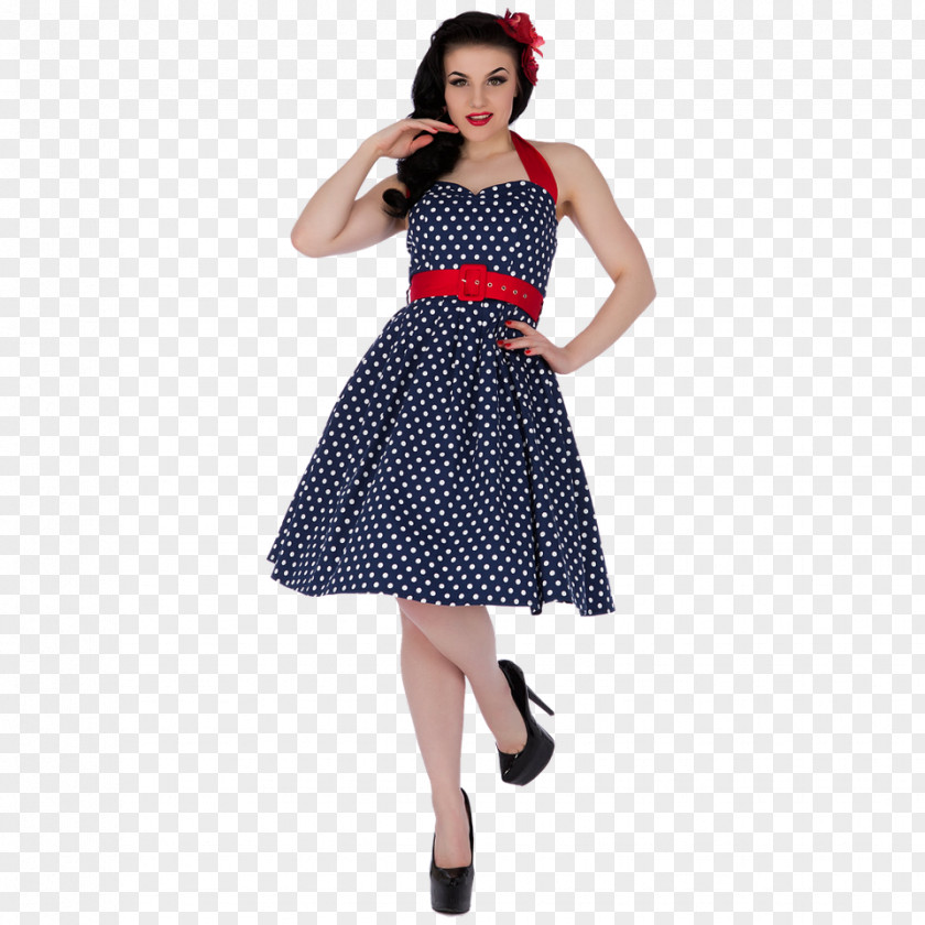 1950s Dress Vintage Clothing Polka Dot Skirt PNG clothing dot Skirt, rockabilly pin up clipart PNG